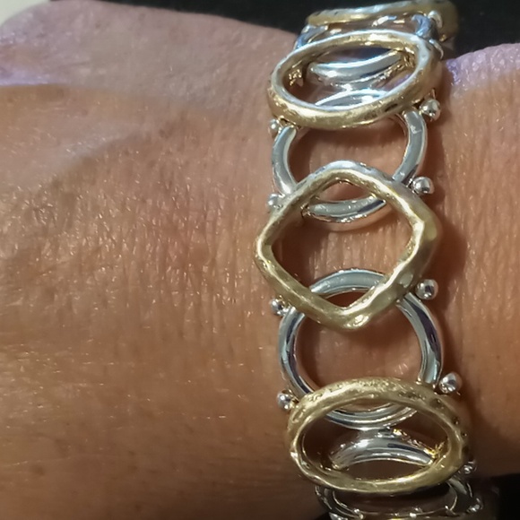 Silver and gold link chain expandable - Picture 4 of 4